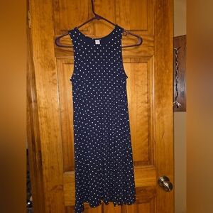 Old Navy Navy Blue Polka Dot Midi Dress